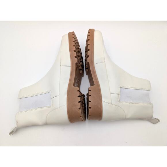 Rebecca Allen The All Weather Chelsea Ankle Boots Women's Cream Size US9 EU39.5 - Picture 5 of 12